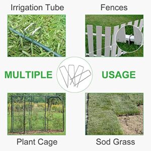 GROWNEER 100 Packs 6 Inches Heavy Duty 11 Gauge Galvanized Steel Garden Stakes Staples Securing Pegs for Securing Weed Fabric Landscape Fabric Netting Ground Sheets and Fleece