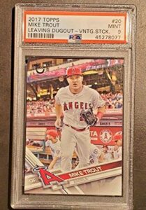 mike trout 2017 topps vintage stock leaving dugout 70/99 graded psa mint 9 – baseball slabbed rookie cards