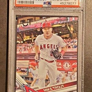 Mike Trout 2017 Topps Vintage Stock Leaving Dugout 70/99 Graded PSA MINT 9 - Baseball Slabbed Rookie Cards