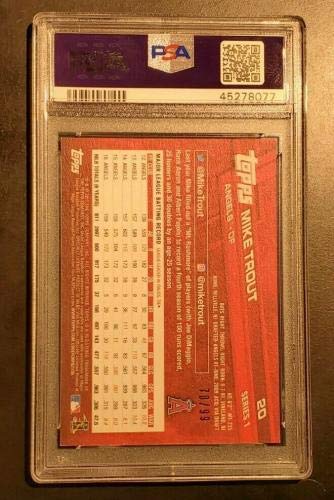 Mike Trout 2017 Topps Vintage Stock Leaving Dugout 70/99 Graded PSA MINT 9 - Baseball Slabbed Rookie Cards