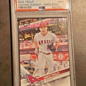 Mike Trout 2017 Topps Vintage Stock Leaving Dugout 70/99 Graded PSA MINT 9 - Baseball Slabbed Rookie Cards