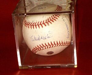 stan musial autographed omlb baseball st louis cardinals psa dna 11 insc q79555 – autographed baseballs