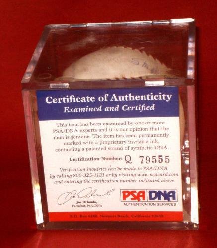 Stan Musial Autographed Omlb Baseball St Louis Cardinals Psa Dna 11 Insc Q79555 - Autographed Baseballs