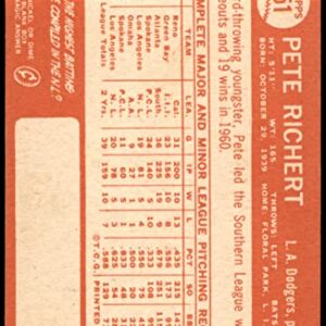 1964 Topps # 51 Pete Richert Los Angeles Dodgers (Baseball Card) VG/EX Dodgers