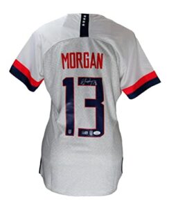 alex morgan autographed white soccer jersey size xl u.s. women’s soccer jsa – autographed soccer jerseys