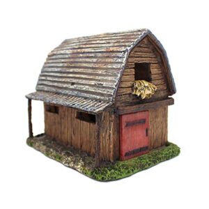 nw wholesaler fairy garden miniature barn house with working door – 7 inch fairy garden home detailed fairy garden house with working door