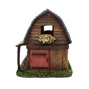 NW Wholesaler Fairy Garden Miniature Barn House with Working Door - 7 Inch Fairy Garden Home Detailed Fairy Garden House with Working Door