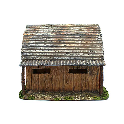 NW Wholesaler Fairy Garden Miniature Barn House with Working Door - 7 Inch Fairy Garden Home Detailed Fairy Garden House with Working Door