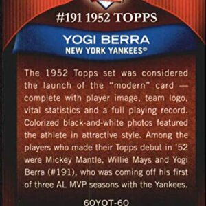 2011 Topps 60 Years Of Topps #60YOT-60 Yogi Berra New York Yankees MLB Baseball Card NM-MT