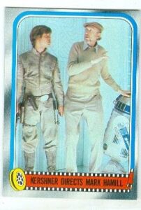 irvin kershner director trading card empire strikes back star wars 1980 topps #254 mark hamill