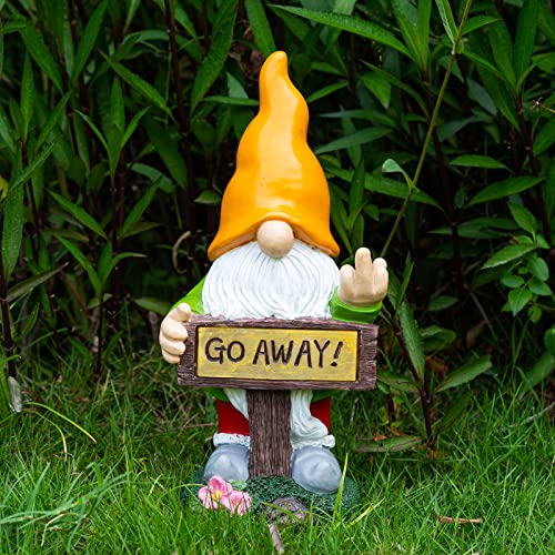 Garden Gnome Statue, Garden Gnome, Solar Outdoor Garden Statues Decorations, Outdoor Decorations for Patio, for Garden Patio Lawn Yard Decor Unique Gift