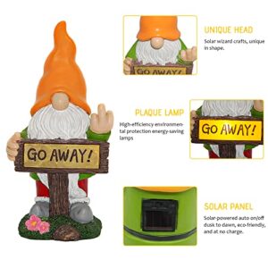 Garden Gnome Statue, Garden Gnome, Solar Outdoor Garden Statues Decorations, Outdoor Decorations for Patio, for Garden Patio Lawn Yard Decor Unique Gift