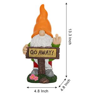 Garden Gnome Statue, Garden Gnome, Solar Outdoor Garden Statues Decorations, Outdoor Decorations for Patio, for Garden Patio Lawn Yard Decor Unique Gift