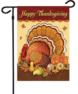 thanksgiving garden flag,happy thanksgiving flags 12 x 18 inch thanksgiving house flag double-sided 2 layer thanksgiving turkey house flag for thanksgiving decoration