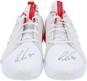 luka doncic dual-signed jordan game model sneakers shoes psa dna coa – autographed nba sneakers