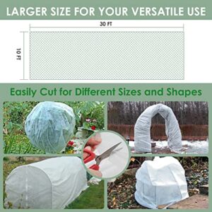 Plant Covers Freeze Protection,10Ft x 30Ft Floating Row Cover,Garden Fabric Plant Cover for Winter,Frost Blanket Cover for Cold Weather,Frost Protection Sun Pest Protection and Covers Outdoor Plants