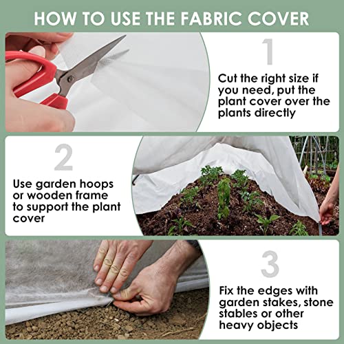 Plant Covers Freeze Protection,10Ft x 30Ft Floating Row Cover,Garden Fabric Plant Cover for Winter,Frost Blanket Cover for Cold Weather,Frost Protection Sun Pest Protection and Covers Outdoor Plants