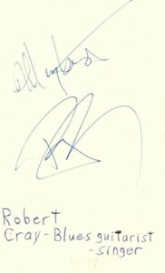 robert cray singer blues guitarist music signed index card jsa coa