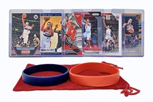 washington wizards basketball cards: bradley beal, russell westbrook, davis bertans, ish smith, moritz wagner, thomas bryant assorted basketball trading card and wristbands bundle