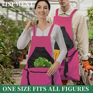 TISEMENT Gardening Apron,Unisex 8Oz Waterproof Canvas Garden Apron with Pockets for Harvesting, Gardening Gifts for Women
