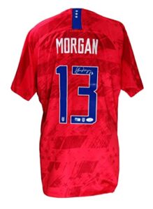 alex morgan autographed red soccer jersey size xl u.s. women’s soccer jsa – autographed soccer jerseys