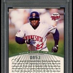 David Ortiz Rookie 1997 Donruss Signature Millenium Marks Auth Auto PSA/DNA 9 - Baseball Slabbed Autographed Cards