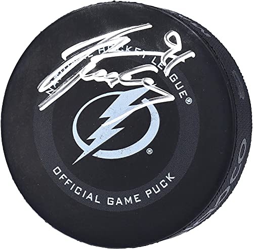 Steven Stamkos Tampa Bay Lightning Autographed 2019 Model Official Game Puck - Autographed NHL Pucks