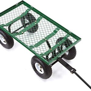 Gorilla Carts GOR400-COM Steel Garden Cart with Removable Sides, 400-lbs. Capacity, Green