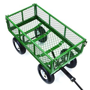 Gorilla Carts GOR400-COM Steel Garden Cart with Removable Sides, 400-lbs. Capacity, Green