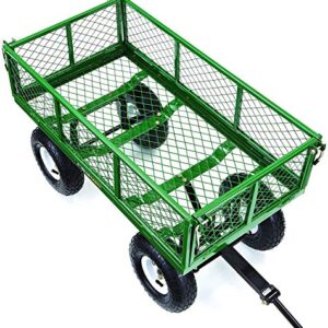 Gorilla Carts GOR400-COM Steel Garden Cart with Removable Sides, 400-lbs. Capacity, Green