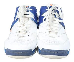 1992-93 tony campbell game-used signed fila sneakers ny knicks jsa & mears coa – autographed nba sneakers