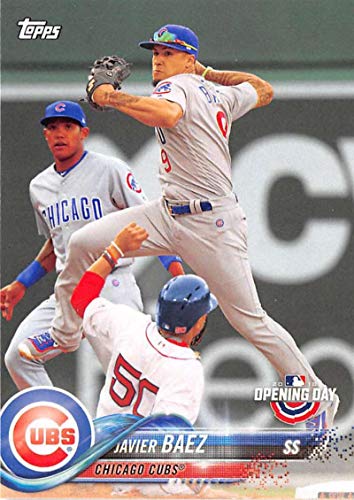 2018 Topps Opening Day #26 Javier Baez Chicago Cubs Baseball Card