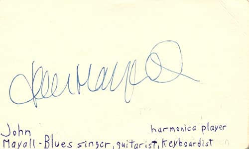 John Mayall Singer Guitarist Keyboard Rock Music Signed Index Card JSA COA