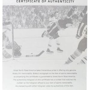 Bobby Orr Signed Boston Bruins 16x20 Flying Goal Hockey Photo GNR - Autographed NHL Photos