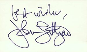 john lithgow actor comedian musician tv autographed signed index card jsa coa