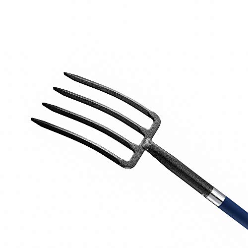 Mujocooker 4-Tine Spading Digging Fork, Garden Digging Spading Fork Forged Steel with D-Grip Handle 41“