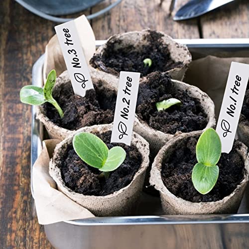 KINGLAKE GARDEN 200 Pcs 4'' Excellent Plastic Plant Labels,Plant Tags Garden Markers Vegetable Gardening Tags,Plastic Garden Labels for Outdoor Indoor Potted Plants with Permanent Marking Pen