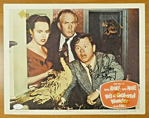 Mickey Rooney Signed Vintage 11x14 Lobby Card with JSA COA