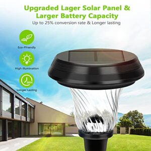 deleis Solar Outdoor Pathway Lights, Solar Lights Outdoor Decorative for Yard, Rotating Solar Garden Lights Solar Powered Waterproof, Solar Yard Lights Outdoor Solar Powered for Walkway Path