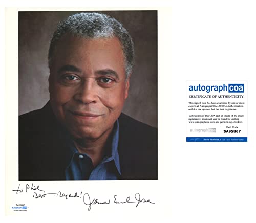 James Earl Jones Signed Autograph 8x10 Photo Star Wars Field of Dreams ACOA COA