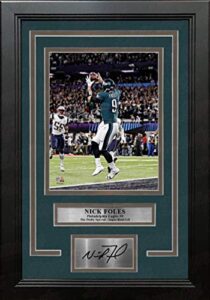 nick foles philly special philadelphia eagles 8″ x 10″ framed football photo with engraved autograph