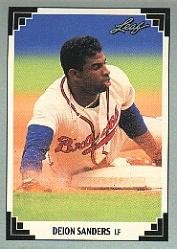 1991 leaf baseball card #436 deion sanders