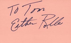 esther rolle actress 1978 tv good times autographed signed index card jsa coa