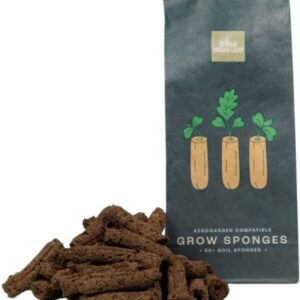 Hydroponics Sponge Grow Sponges [Pack of 50] – Organic, Sustainable, USA-Made AeroGarden Compatible Refill Sponges – 100% Coco Coir Seed Sponges – Garden Sponges with Seed Divots by Urban Leaf