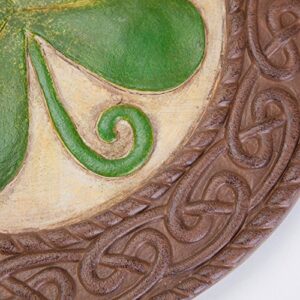 Bits and Pieces - St. Patrick's Day Shamrock Stone - Luck of The Irish - Celtic Knotted Border