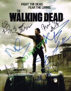 the walking dead cast 11×14 reprint signed poster by 11 lincoln +