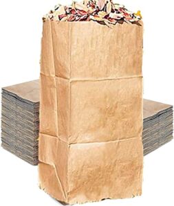 rocky mountain goods yard waste bags – large 30 gallon brown paper leaf bags for yard / garden – environmental friendly lawn bags – tear resistant refuse yard bag – heavy duty 2 ply self standing (10)