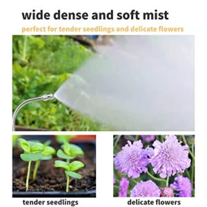 Mist Watering Wand For Hanging Baskets,25 Inch Spray Wand With Adjustable Nozzle, Car Pet Window Cleaning Tool, Great For Watering Seedbeds, Hanging Plants, Deck Plants.（90-degree curved nozzle）