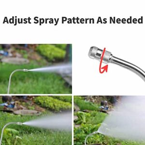 Mist Watering Wand For Hanging Baskets,25 Inch Spray Wand With Adjustable Nozzle, Car Pet Window Cleaning Tool, Great For Watering Seedbeds, Hanging Plants, Deck Plants.（90-degree curved nozzle）