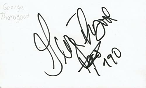 George Thorogood Musician Singer Rock Music Signed Index Card JSA COA